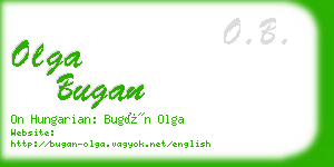 olga bugan business card